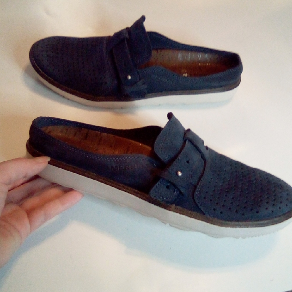 Merrell suede mules